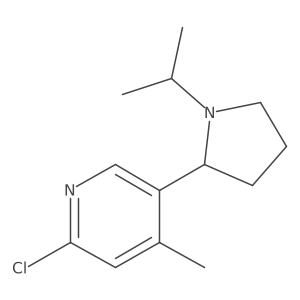 2-Chloro-5-(1-isopropylpyrrolidin-2-yl)-4-methylpyridine结构式