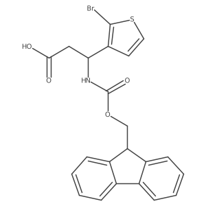 (3R)-3-(2-bromothiophen-3-yl)-3-({[(9H-fluoren-9-yl)methoxy]carbonyl}amino)propanoic acid Structure