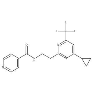 N-(2-(4-cyclopropyl-6-(trifluoromethyl)pyrimidin-2-yl)ethyl)isonicotinamide结构式