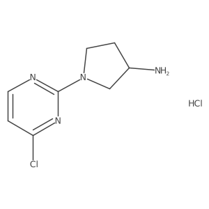 (R)-1-(4-chloropyrimidin-2-yl)pyrrolidin-3-amine hydrochloride结构式