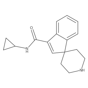 N-Cyclopropylspiro[indene-1,4'-piperidine]-3-carboxamide结构式