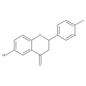 6-Hydroxy-2-(6-methylpyridin-3-yl)-2,3-dihydrochromen-4-one Structure