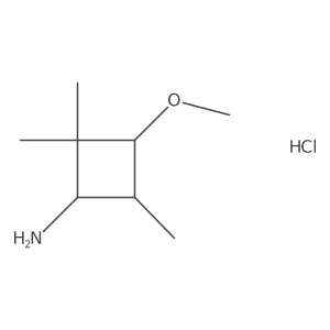 3-Methoxy-2,2,4-trimethylcyclobutan-1-amine hydrochloride Structure