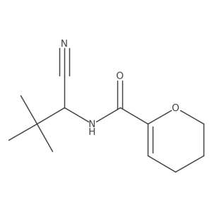 N-(1-Cyano-2,2-dimethylpropyl)-3,4-dihydro-2H-pyran-6-carboxamide结构式