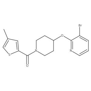 (4-((3-Bromopyridin-2-yl)oxy)piperidin-1-yl)(4-methylthiophen-2-yl)methanone结构式