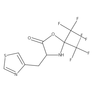 5-Oxazolidinone, 4-(4-thiazolylmethyl)-2,2-bis(trifluoromethyl)-, (S)- Structure