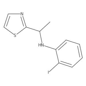 2-iodo-N-[1-(1,3-thiazol-2-yl)ethyl]aniline结构式