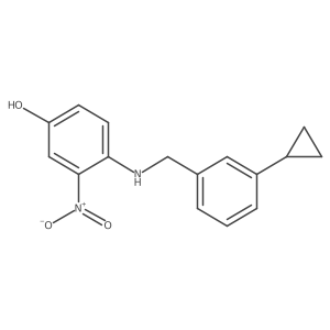 Phenol, 4-[[(3-cyclopropylphenyl)methyl]amino]-3-nitro-结构式