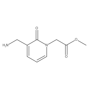 Methyl 2-[3-(aminomethyl)-2-oxo-1,2-dihydropyridin-1-yl]acetate结构式