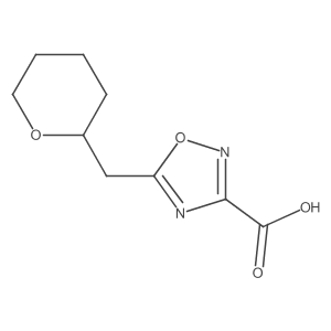5-(Oxan-2-ylmethyl)-1,2,4-oxadiazole-3-carboxylicacid结构式