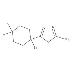 1-(2-Amino-1,3-thiazol-5-yl)-4,4-dimethylcyclohexan-1-ol Structure