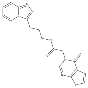 2-[4-oxothieno[2,3-d]pyrimidin-3(4H)-yl]-N-(3-[1,2,4]triazolo[4,3-a]pyridin-3-ylpropyl)acetamide Structure