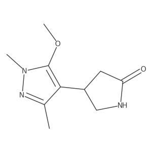 4-(5-methoxy-1,3-dimethyl-1H-pyrazol-4-yl)pyrrolidin-2-one结构式