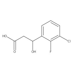 3-(3-Chloro-2-fluorophenyl)-3-hydroxypropanoic acid结构式
