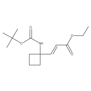 Ethyl 3-[1-[[(1,1-dimethylethoxy)carbonyl]amino]cyclobutyl]-2-propenoate Structure