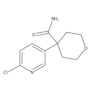 4-(6-chloropyridin-3-yl)tetrahydro-2H-pyran-4-carboxamide结构式