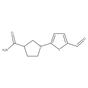 1-(5-Formylthiophen-2-yl)pyrrolidine-3-carboxamide结构式
