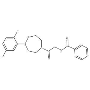 N-(2-(7-(2,5-difluorophenyl)-1,4-thiazepan-4-yl)-2-oxoethyl)benzamide结构式