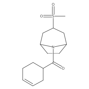 cyclohex-3-en-1-yl((1R,5S)-3-(methylsulfonyl)-8-azabicyclo[3.2.1]octan-8-yl)methanone Structure