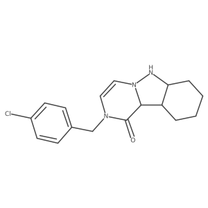 2-[(4-Chlorophenyl)methyl]-6,6a,7,8,9,10,10a,10b-octahydropyrazino[1,2-b]indazol-1-one结构式