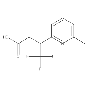 4,4,4-Trifluoro-3-(6-methylpyridin-2-yl)butanoic acid结构式