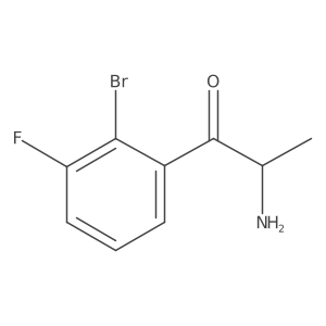2-Amino-1-(2-bromo-3-fluorophenyl)propan-1-one结构式