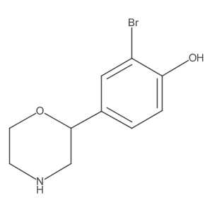 2-Bromo-4-(morpholin-2-yl)phenol结构式