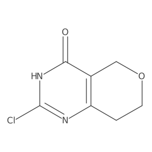 2-Chloro-3,5,7,8-tetrahydro-4H-pyrano[4,3-d]pyrimidin-4-one结构式