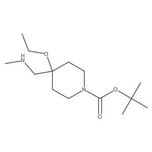 Tert-butyl 4-ethoxy-4-[(methylamino)methyl]piperidine-1-carboxylate结构式