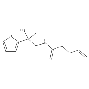 N-[2-(furan-2-yl)-2-hydroxypropyl]pent-4-enamide结构式