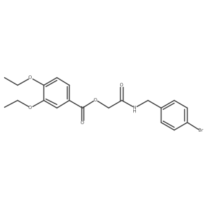 {[(4-Bromophenyl)methyl]carbamoyl}methyl 3,4-diethoxybenzoate Structure