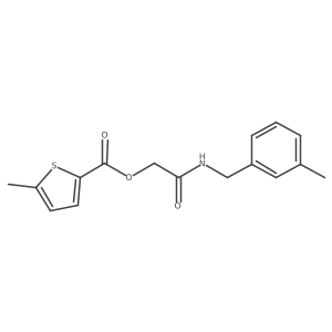 {[(3-Methylphenyl)methyl]carbamoyl}methyl 5-methylthiophene-2-carboxylate Structure