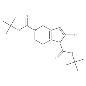1,5-Di-tert-butyl 2-bromo-1H,4H,5H,6H,7H-pyrrolo[3,2-c]pyridine-1,5-dicarboxylate Structure