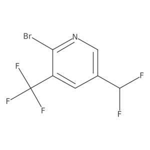 2-Bromo-5-(difluoromethyl)-3-(trifluoromethyl)pyridine Structure