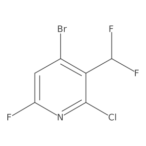4-Bromo-2-chloro-3-(difluoromethyl)-6-fluoropyridine Structure