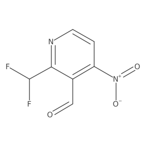 2-(Difluoromethyl)-4-nitropyridine-3-carboxaldehyde结构式