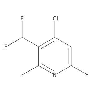 4-Chloro-3-(difluoromethyl)-6-fluoro-2-methylpyridine Structure