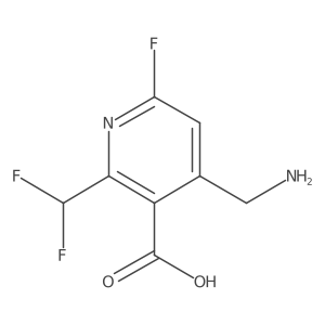 4-(Aminomethyl)-2-(difluoromethyl)-6-fluoronicotinic acid结构式