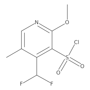 4-(Difluoromethyl)-2-methoxy-5-methylpyridine-3-sulfonyl chloride结构式