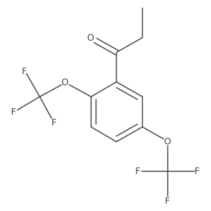 1-(2,5-Bis(trifluoromethoxy)phenyl)propan-1-one Structure