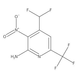4-(Difluoromethyl)-3-nitro-6-(trifluoromethyl)pyridin-2-amine Structure