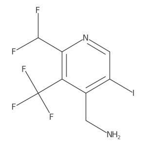 (2-(Difluoromethyl)-5-iodo-3-(trifluoromethyl)pyridin-4-yl)methanamine Structure