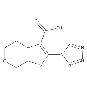 2-(1H-tetrazol-1-yl)-4,7-dihydro-5H-thieno[2,3-c]pyran-3-carboxylic acid结构式
