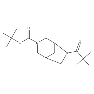 tert-Butyl 6-(2,2,2-trifluoroacetyl)-3,6-diazabicyclo[3.2.1]octane-3-carboxylate Structure