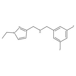 [(3,5-difluorophenyl)methyl][(1-ethyl-1H-pyrazol-3-yl)methyl]amine Structure