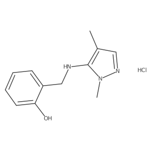 2-[[(2,4-Dimethylpyrazol-3-yl)amino]methyl]phenol;hydrochloride Structure