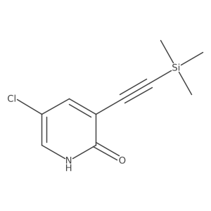 5-Chloro-3-[2-(trimethylsilyl)ethynyl]pyridin-2-ol结构式