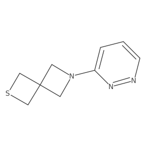 6-(Pyridazin-3-yl)-2-thia-6-azaspiro[3.3]heptane结构式