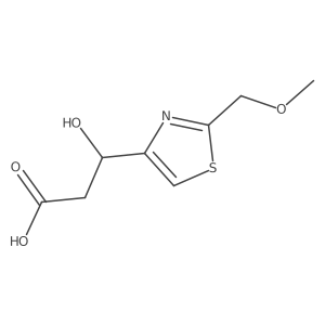 3-Hydroxy-3-[2-(methoxymethyl)-1,3-thiazol-4-yl]propanoic acid Structure