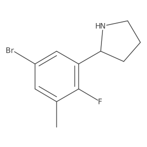 (S)-2-(5-Bromo-2-fluoro-3-methylphenyl)pyrrolidine Structure
